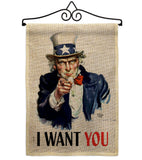 I Want You - Military Americana Vertical Impressions Decorative Flags HG192348 Made In USA