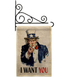 I Want You - Military Americana Vertical Impressions Decorative Flags HG192348 Made In USA