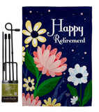 Happy Retirement - Military Americana Vertical Impressions Decorative Flags HG192580 Made In USA