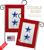 2 Blue Stars - Military Americana Vertical Impressions Decorative Flags HG141085 Made In USA