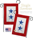 2 Blue Stars - Military Americana Vertical Impressions Decorative Flags HG141085 Made In USA