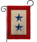 2 Blue Stars - Military Americana Vertical Impressions Decorative Flags HG141085 Made In USA