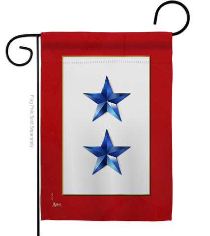 2 Blue Stars - Military Americana Vertical Impressions Decorative Flags HG141085 Made In USA