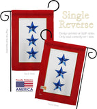 Three Blue Stars - Military Americana Vertical Impressions Decorative Flags HG141087 Made In USA