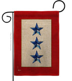 Three Blue Stars - Military Americana Vertical Impressions Decorative Flags HG141087 Made In USA