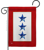 Three Blue Stars - Military Americana Vertical Impressions Decorative Flags HG141087 Made In USA