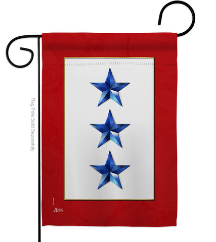 Three Blue Stars - Military Americana Vertical Impressions Decorative Flags HG141087 Made In USA