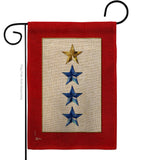 Gold & Three Blue Stars - Military Americana Vertical Impressions Decorative Flags HG141088 Made In USA