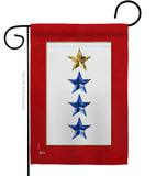 Gold & Three Blue Stars - Military Americana Vertical Impressions Decorative Flags HG141088 Made In USA