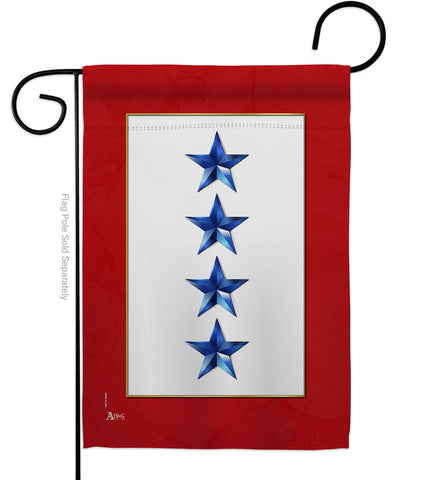 Four Blue Stars - Military Americana Vertical Impressions Decorative Flags HG141089 Made In USA
