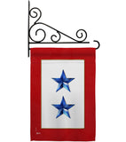 2 Blue Stars - Military Americana Vertical Impressions Decorative Flags HG141085 Made In USA