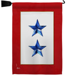 2 Blue Stars - Military Americana Vertical Impressions Decorative Flags HG141085 Made In USA