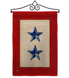 2 Blue Stars - Military Americana Vertical Impressions Decorative Flags HG141085 Made In USA