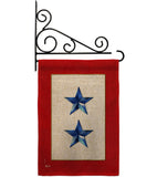 2 Blue Stars - Military Americana Vertical Impressions Decorative Flags HG141085 Made In USA