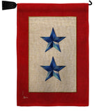 2 Blue Stars - Military Americana Vertical Impressions Decorative Flags HG141085 Made In USA