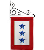 Three Blue Stars - Military Americana Vertical Impressions Decorative Flags HG141087 Made In USA