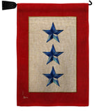 Three Blue Stars - Military Americana Vertical Impressions Decorative Flags HG141087 Made In USA