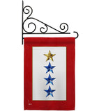 Gold & Three Blue Stars - Military Americana Vertical Impressions Decorative Flags HG141088 Made In USA