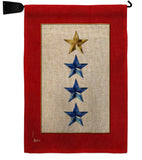 Gold & Three Blue Stars - Military Americana Vertical Impressions Decorative Flags HG141088 Made In USA