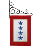 Four Blue Stars - Military Americana Vertical Impressions Decorative Flags HG141089 Made In USA