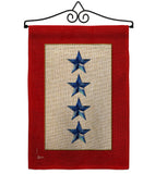 Four Blue Stars - Military Americana Vertical Impressions Decorative Flags HG141089 Made In USA