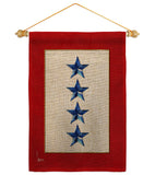 Four Blue Stars - Military Americana Vertical Impressions Decorative Flags HG141089 Made In USA