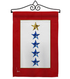 Gold & Four Blue Stars - Military Americana Vertical Impressions Decorative Flags HG141090 Made In USA