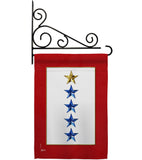 Gold & Four Blue Stars - Military Americana Vertical Impressions Decorative Flags HG141090 Made In USA