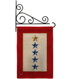 Gold & Four Blue Stars - Military Americana Vertical Impressions Decorative Flags HG141090 Made In USA
