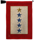 Gold & Four Blue Stars - Military Americana Vertical Impressions Decorative Flags HG141090 Made In USA