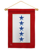 Five Blue Stars - Military Americana Vertical Impressions Decorative Flags HG141091 Made In USA