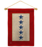 Five Blue Stars - Military Americana Vertical Impressions Decorative Flags HG141091 Made In USA