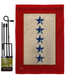 Five Blue Stars - Military Americana Vertical Impressions Decorative Flags HG141091 Made In USA