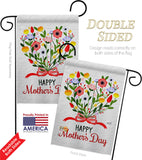 My Heart Bouquet - Mothers Day Summer Vertical Impressions Decorative Flags HG130371 Made In USA