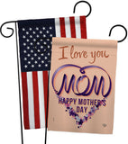 Love My Mom - Mothers Day Summer Vertical Impressions Decorative Flags HG190088 Made In USA