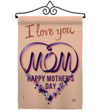 Love My Mom - Mothers Day Summer Vertical Impressions Decorative Flags HG190088 Made In USA