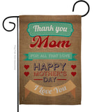 Thanks Mom - Mother's Day Summer Vertical Impressions Decorative Flags HG115099 Made In USA