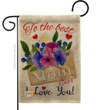 To the Best Mom - Mother's Day Summer Vertical Impressions Decorative Flags HG115137 Made In USA