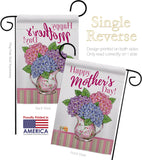 Mother Day Hydrangeas - Mother's Day Summer Vertical Impressions Decorative Flags HG115149 Made In USA