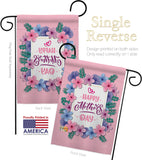 Pink Mother Day - Mother's Day Summer Vertical Impressions Decorative Flags HG137178 Made In USA