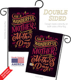 Wonderful Mother - Mother's Day Summer Vertical Impressions Decorative Flags HG137187 Made In USA