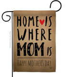 Home is Where Mom Is - Mother's Day Summer Vertical Impressions Decorative Flags HG192066 Made In USA