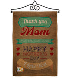 Thanks Mom - Mother's Day Summer Vertical Impressions Decorative Flags HG115099 Made In USA