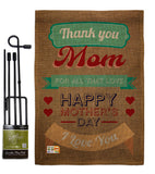 Thanks Mom - Mother's Day Summer Vertical Impressions Decorative Flags HG115099 Made In USA