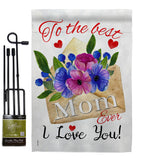 To the Best Mom - Mother's Day Summer Vertical Impressions Decorative Flags HG115137 Made In USA