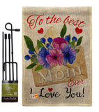 To the Best Mom - Mother's Day Summer Vertical Impressions Decorative Flags HG115137 Made In USA