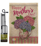 Mother Day Hydrangeas - Mother's Day Summer Vertical Impressions Decorative Flags HG115149 Made In USA