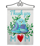Thank you Mom - Mother's Day Summer Vertical Impressions Decorative Flags HG115167 Made In USA