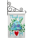 Thank you Mom - Mother's Day Summer Vertical Impressions Decorative Flags HG115167 Made In USA