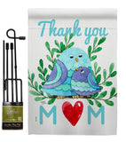 Thank you Mom - Mother's Day Summer Vertical Impressions Decorative Flags HG115167 Made In USA